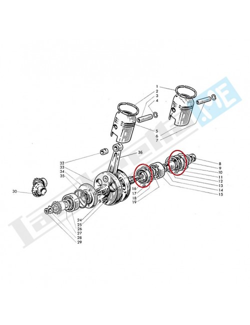 Guarnizione tenuta albero motore (31x47x7) Viton