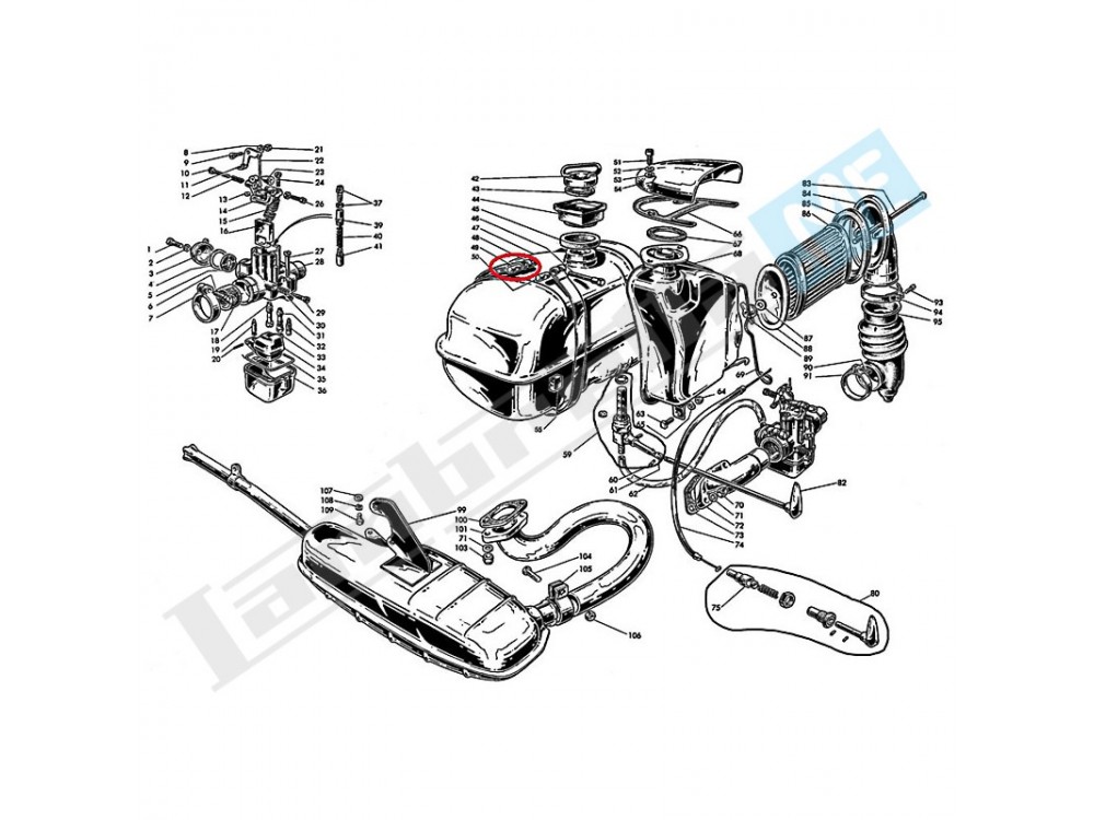 Cilindretto fascia serbatoio