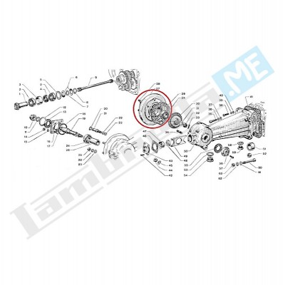 Supporto ruota posteriore con prigioniero DIAMETRO MASSIMO mm151