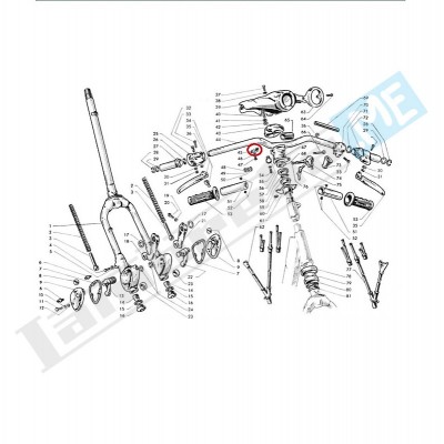 Cavalletto fissaggio copertura manubrio