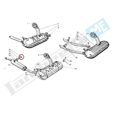 Dado ribassato 8mm, chiave 14mm