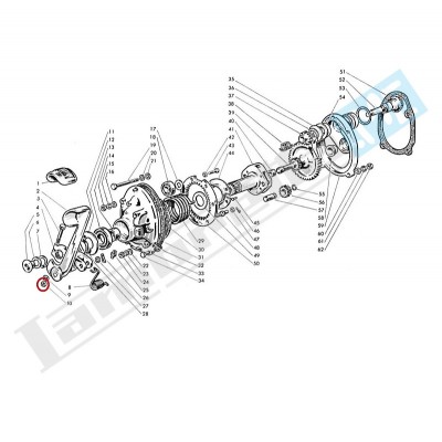 Dado alto Ø8mm, chiave 14mm