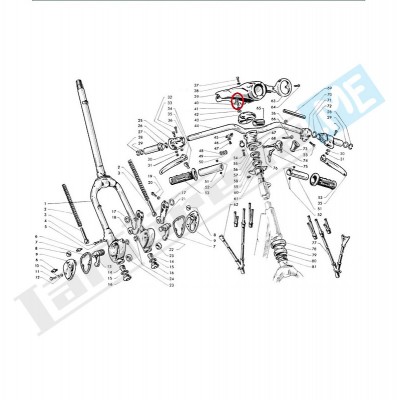 Bullone chiave 14 cromato fissa manicotto manubrio