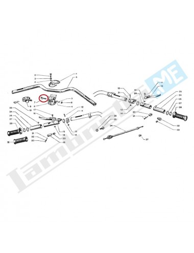 Bullone chiave 14 cromato fissa manicotto manubrio