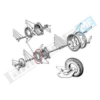 Ganasce freno anteriori (coppia)+fig.22