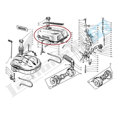 Serbatoio benzina D (adattabile 125LD fino al '55)