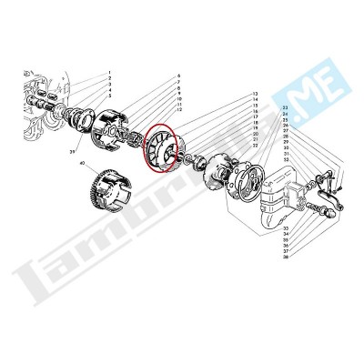 Serie dischi frizione (Surflex 3 dischi)