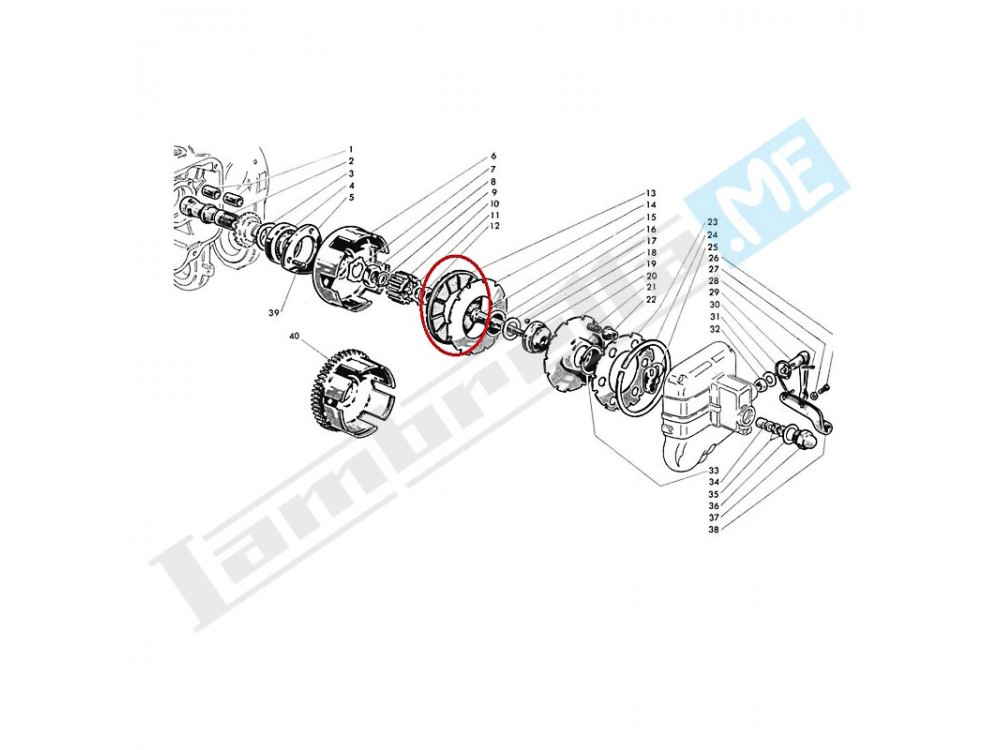 Serie dischi frizione con molle (Surflex 3 dischi)