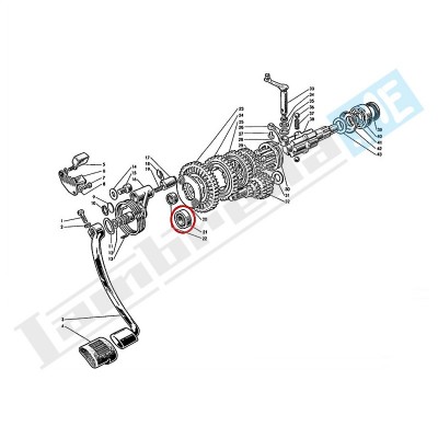 Cuscinetto frizione/cambio/asse posteriore 6202