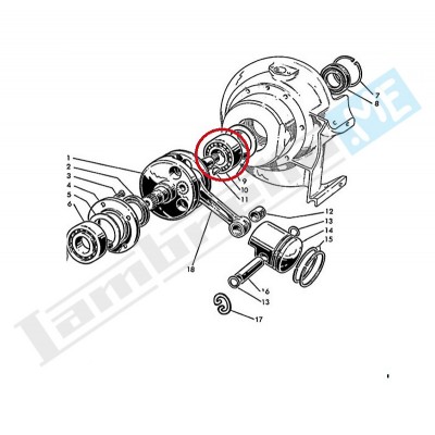 Cuscinetto a rulli albero motore lato volano (N205)