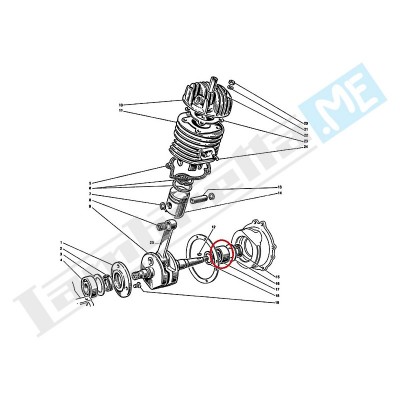 Cuscinetto a sfere albero motore lato volano 6204