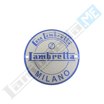Stemma tondo decorato GRIGIO/BLU (40mm)