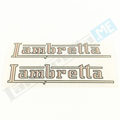 Coppia scritte "Lambretta" adesive