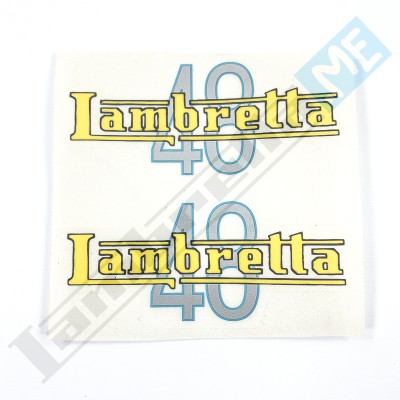 Coppia scritte adesive "Lambretta 48"