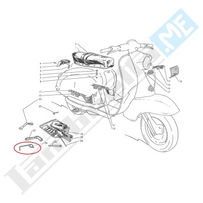 Cavalletto alza ruota al motore