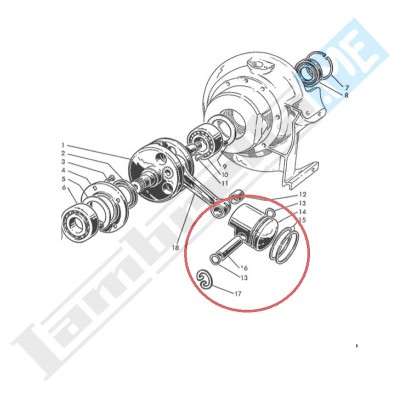 Pistone GOL completo Ø52mm e maggiorazioni Lambretta LI 125cc 1° Serie