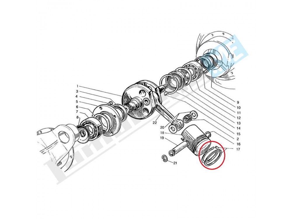 Segmento Pistone Ø std 57x2,5mm e maggiorazioni