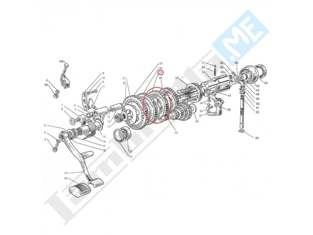 Ingranaggio III velocità 39 denti