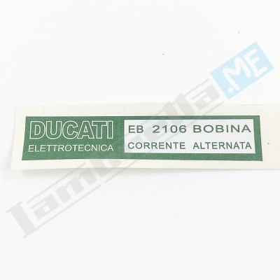 Targhetta "Bobina Ducati"