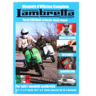 Manuale d'officina completo Lambretta LI-TV-S-SX-DL, 320 pagine