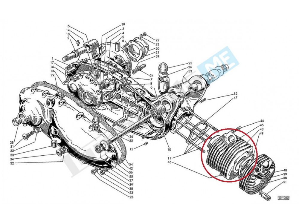 Cilindro motore 150cc Ø57mm