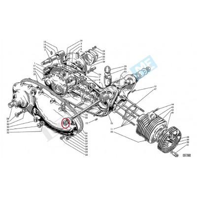 Dado autobloccante 16mm per perno motore