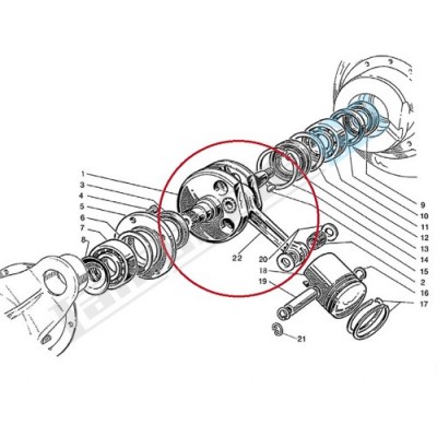 Albero motore completo 125/150cc