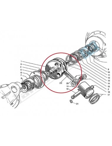 Albero motore completo 175cc