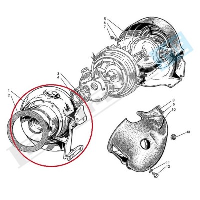 Flangia supporto volano magnete