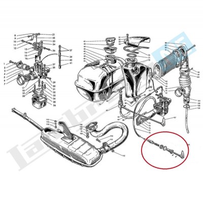 Comando starter al telaio (alluminio)