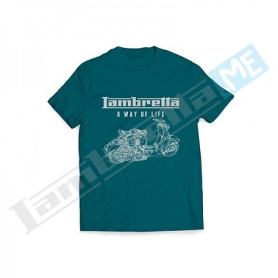 T-SHIRT UOMO LAMBRETTA VERDE - LOGO E SAGOMA