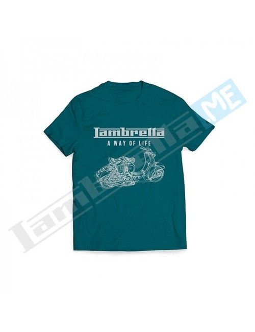 T-SHIRT UOMO LAMBRETTA VERDE - LOGO E SAGOMA