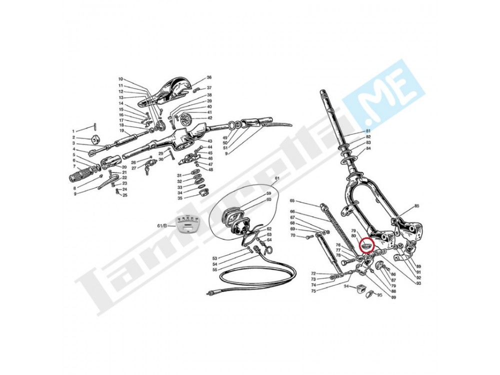 Tampone fine corsa inferiore con viti