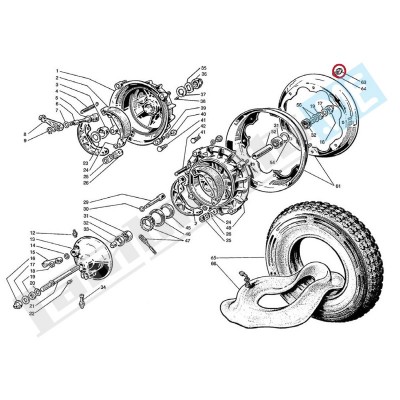 Dado aperto autobloccante chiave 14mm per ruota