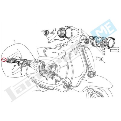 Vite 3,5mm fanalino posteriore Cev/Aprilia