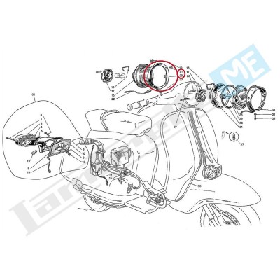 Ghiera faro anteriore + fig. 21