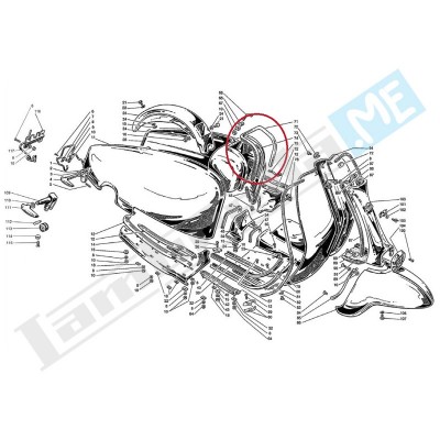 Guarnizione bauletto porta oggetti CASA LAMBRETTA