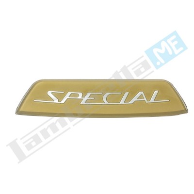 Fregio posteriore "SPECIAL" in plastica (Golden)