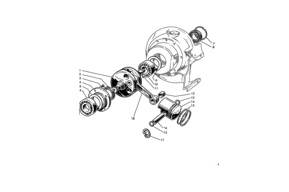 Albero motore e Pistone (Tav.2)