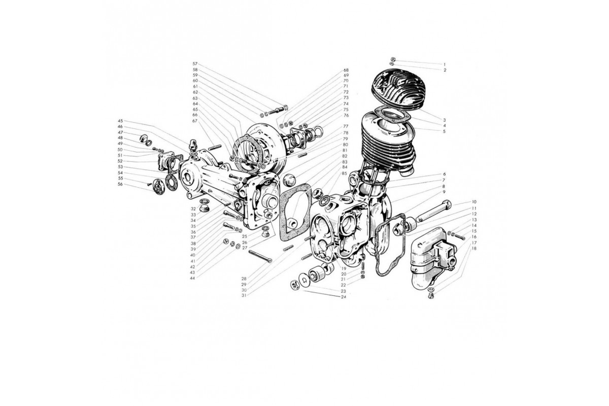 Carter motore, cilindro,trasmissione (Tav.1)