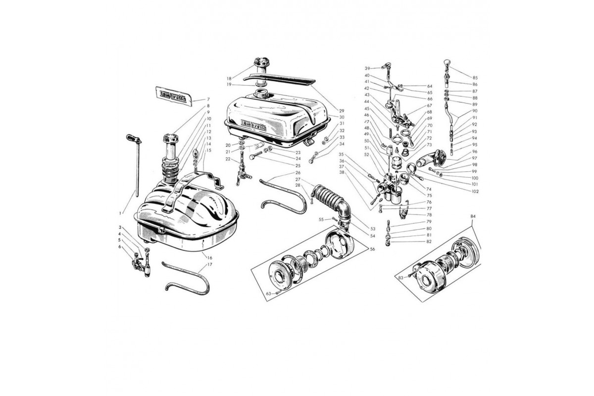 Carburatore e Serbatoio (Tav.9)