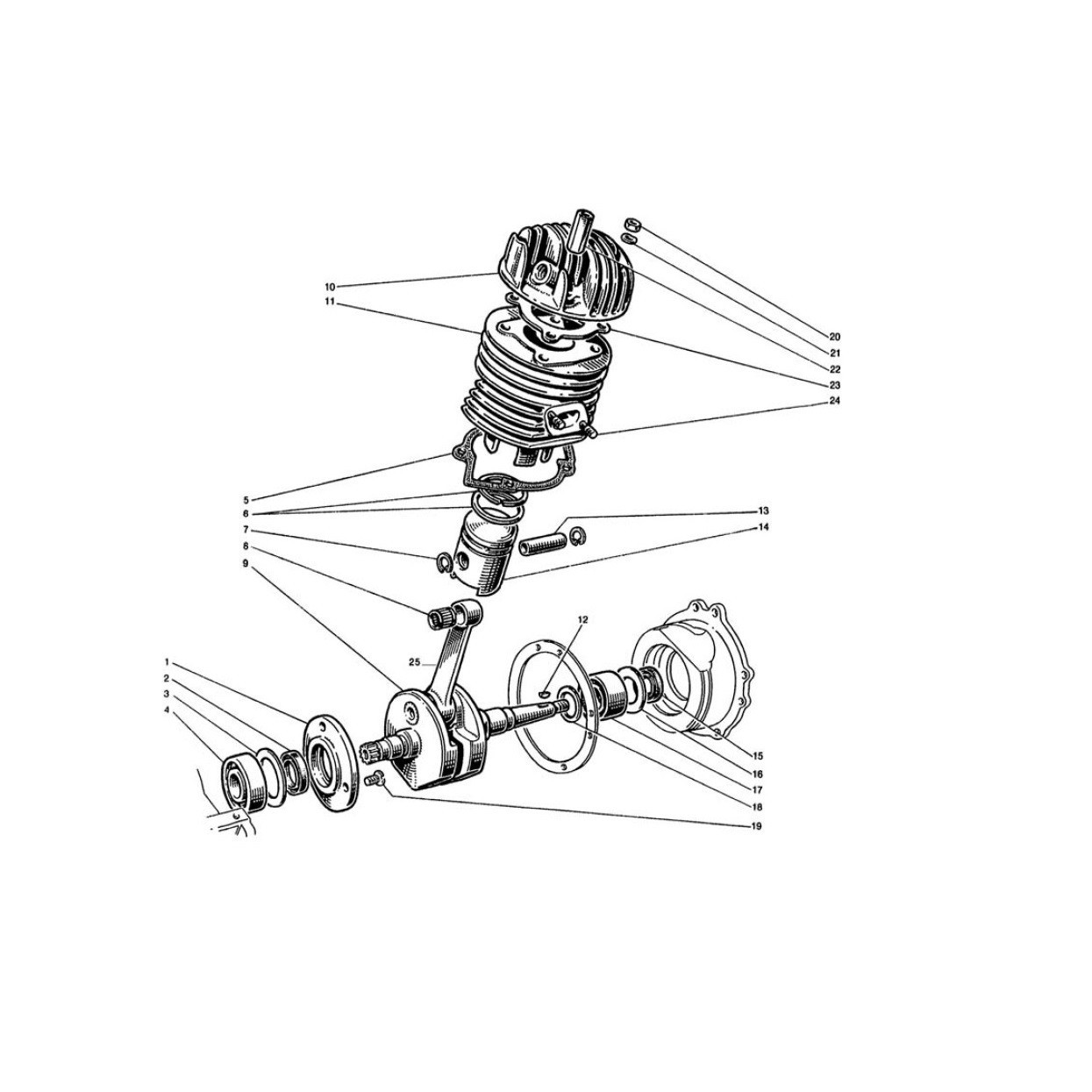 Albero Motore - Cilindro e Testa - Pistone (Tav.2)