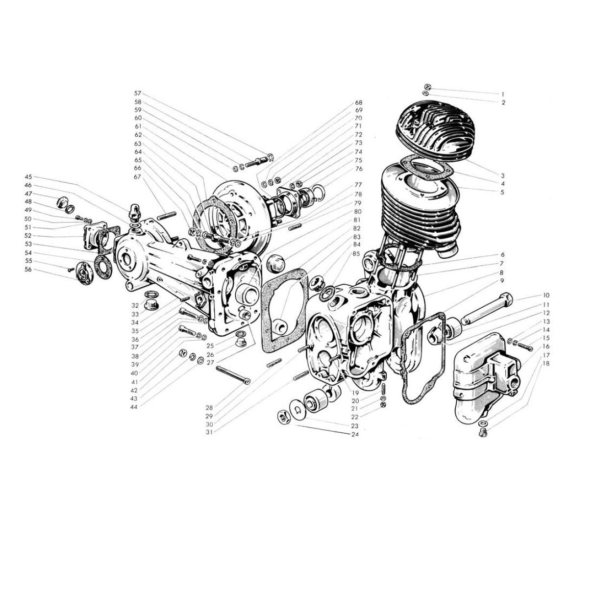 Carter motore, cilindro,trasmissione (Tav.1)