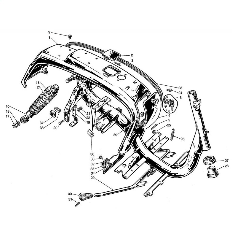 Telaio, Sospensione e Cavalletto (Tav.7)