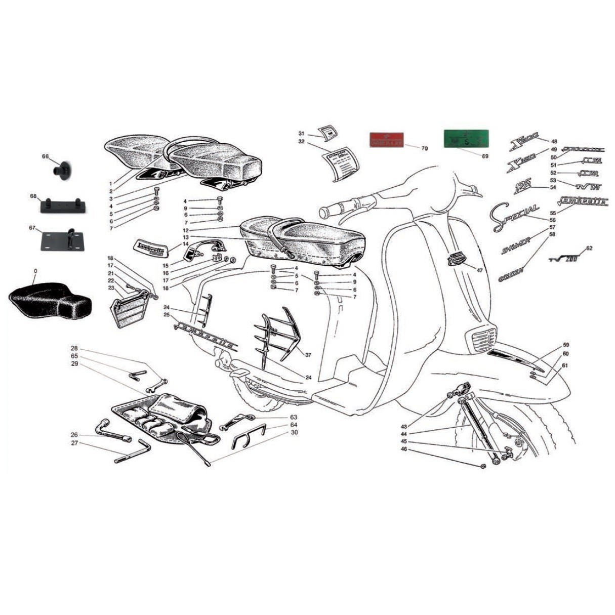 Accessori - Selle - Scritte (Tav.17)